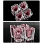 shot glass z sercem w środku