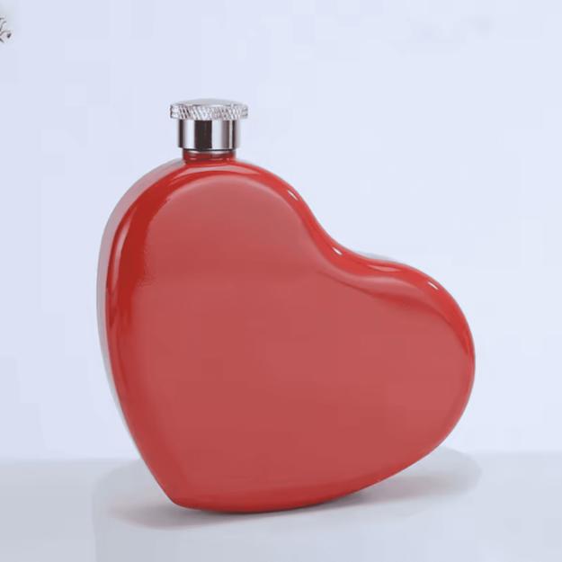 piersiówka serce 130 ml czerwona
