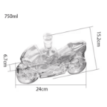 szklany motocykl dekoracyjna karafka