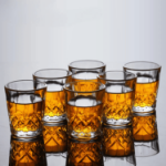 kieliszki 50 ml rzeźbione szkło