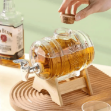 szklana beczka do alkoholu z kranikiem