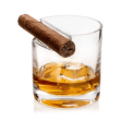 szklanka do whisky z miejscem na cygaro