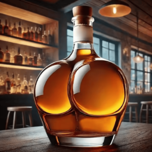 szklana butelka zabawna do alkoholu
