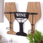 wieszak na butelki wina drewniany