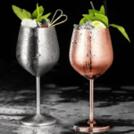 kieliszek glamour różowy lub srebrny