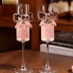 kieliszek prezentowy z kokardą 3D 160 ml