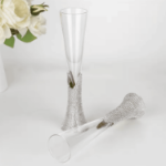 eleganckie kieliszki złote nóżki 150 ml