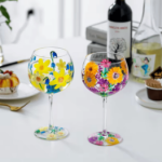 szklany kieliszek do prosecco ozdobny