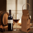torba skórzana na wino brązowa