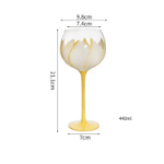 kieliszek z motywem kwiatu różowy 440 ml