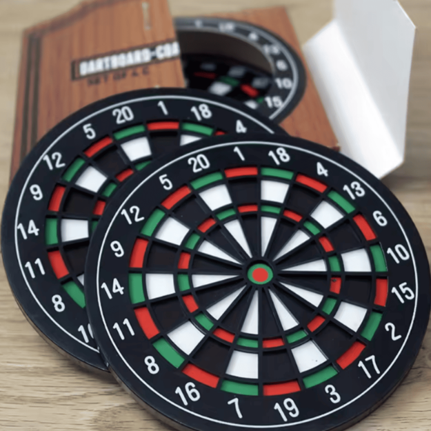 podkładki kubki tarcza dart zestaw 4 szt
