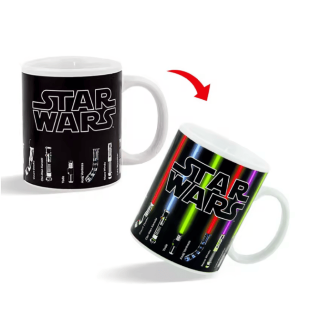 kubek star wars zmieniający kolor z mieczami