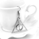 kolczyki Harry Potter Insygnia Śmierci srebrne