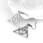 kolczyki Harry Potter Insygnia Śmierci srebrne