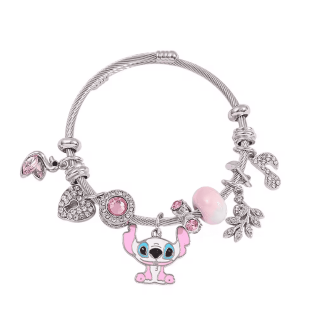 bransoletka disney stitch z zawieszkami charms