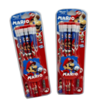 zestaw olowkow super mario 12 sztuk z temperowka