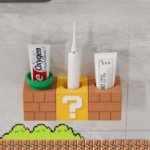 uchwyt na szczoteczki super mario klocek 