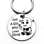 brelok shrek stal nierdzewna okrągły napis