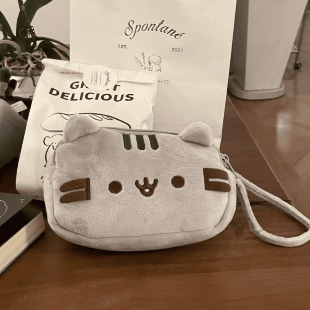 piornik pusheen pluszowy szary kot kawaii
