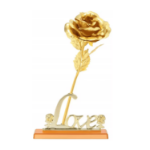zlota roza wieczna love 25 cm w pudełku