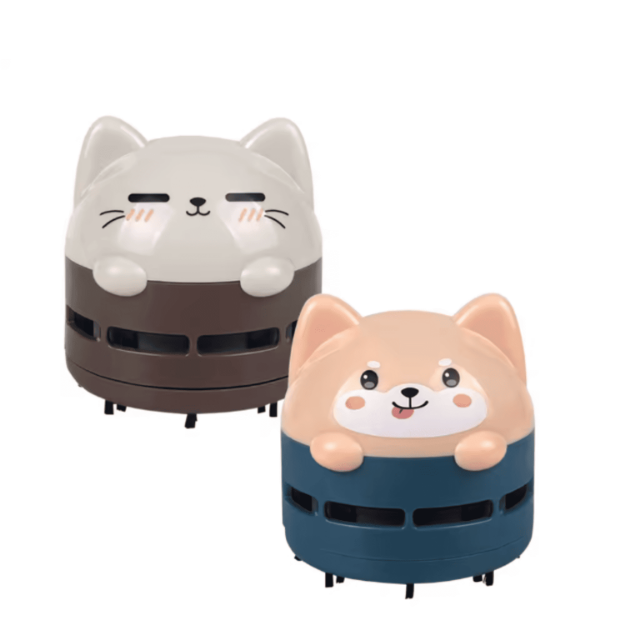 Mini odkurzacz biurkowy usb kot pies kreskówkowy przenośny