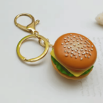 Brelok hamburger żywica jedzenie śmieszny prezent klucze