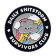 Przypinka daily shitstorm survivors club pin emaliowany