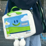 Torba laptop retro windows uśmiechnięta buźka haftowana