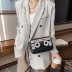 Torebka kaseta magnetofonowa retro skóra 20 cm