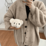 Torebka pluszowa miś mini 13x11 cm dziecięca