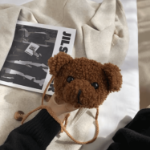 Torebka pluszowa miś mini 13x11 cm dziecięca