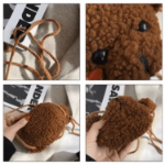 Torebka pluszowa miś mini 13x11 cm dziecięca