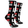 Skarpetki unisex I Love Me czarne białe one size