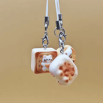 Brelok kotek na chlebie zestaw 3 sztuki kawaii