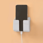 Uchwyt ścienny na telefon samoprzylepny biały