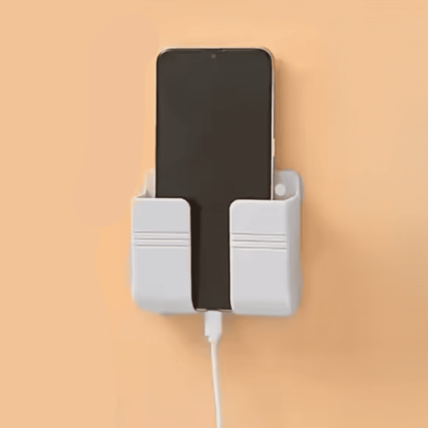 Uchwyt ścienny na telefon samoprzylepny biały