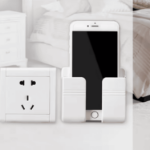 Uchwyt ścienny na telefon samoprzylepny biały