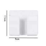 Uchwyt ścienny na telefon samoprzylepny biały