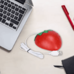 Mysz komputerowa 3D truskawka przewodowa USB optyczna