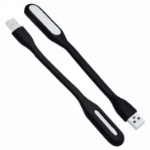 Mini lampka LED USB elastyczna czarna – lampka do laptopa i biura