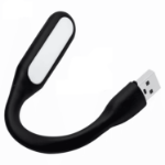 Mini lampka LED USB elastyczna czarna – lampka do laptopa i biura