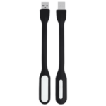 Mini lampka LED USB elastyczna czarna – lampka do laptopa i biura