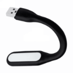 Mini lampka LED USB elastyczna czarna – lampka do laptopa i biura