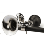 Retro klakson rowerowy z gruszką – metalowa trąbka rowerowa 18 cm