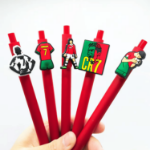 Zestaw długopisów CR7 czerwonych – piłkarskie długopisy dla fanów