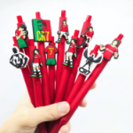 Zestaw długopisów CR7 czerwonych – piłkarskie długopisy dla fanów