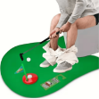 Zestaw Toilet Golf – mini golf do łazienki z matą i kijem