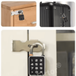Kłódka biometryczna 3w1 Tuya – odcisk palca, PIN i Bluetooth