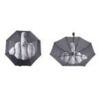 Parasol z nadrukiem środkowego palca – czarny parasol składany