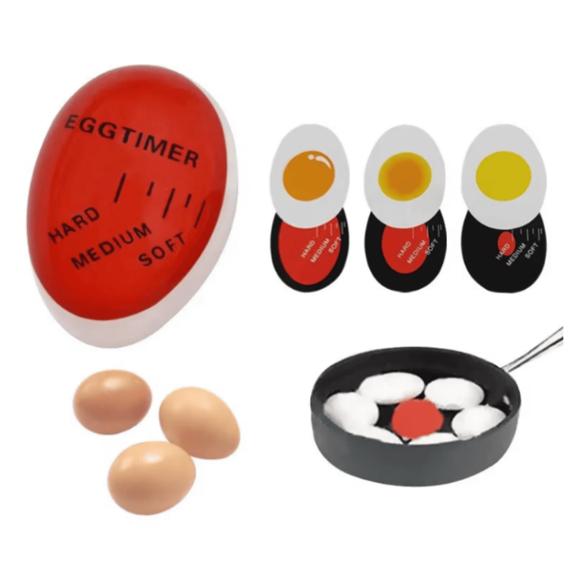 Minutnik do jajek zmieniający kolor – gotowanie na miękko, średnio, twardo